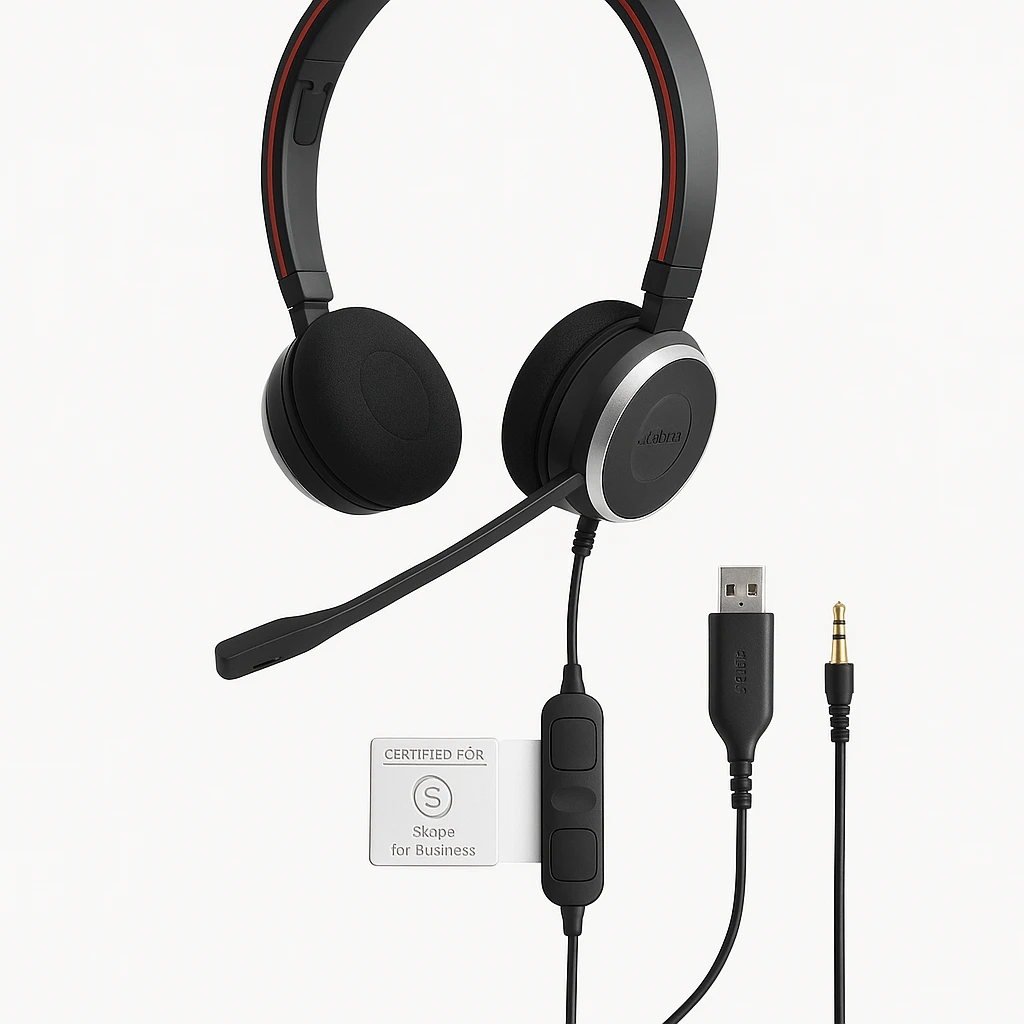 Jabra Evolve 30 II MS stereo - Auricular - en oreja - cableado - USB, conector de 3,5 mm - Certificado para Skype Empresarial