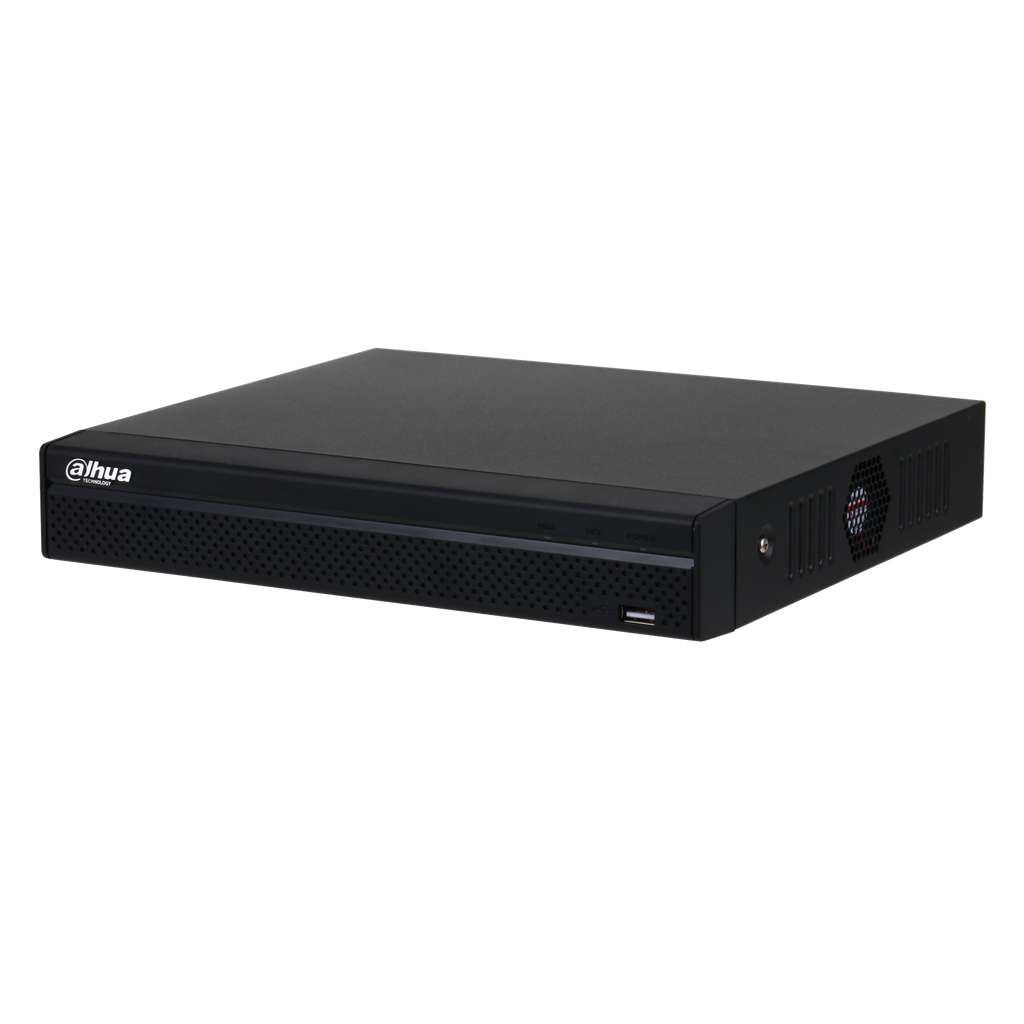 DHI-NVR4108HS-8P-4KS3. NVR Dahua 8 canales soporta camaras hasta 12MP 1 HDD hasta 20TB soprota IA.