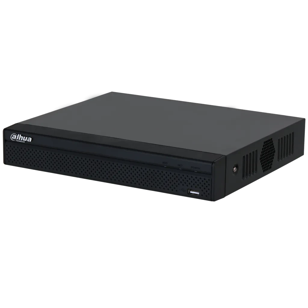 DHI-NVR2108HS-8P-4KS3. NVR Dahua 8 canales con 8 puertos PoE soporta 1 HDD hasta 20TB SMD Plus IVS (