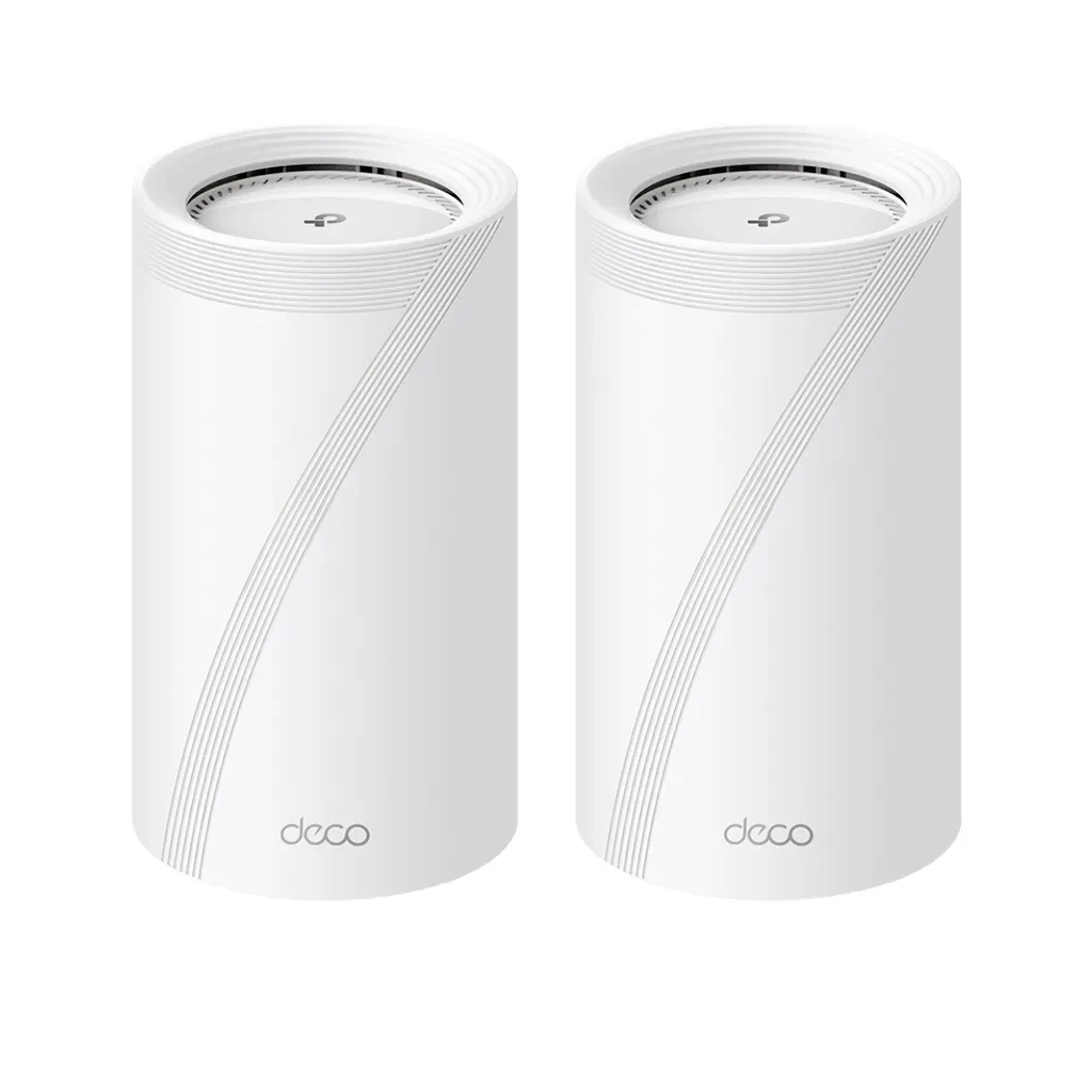 Deco BE75(2-pack). Pack de Router WiFi 7 Home Mesh BE17000 triple banda (11520Mbps en 6GHz, 4320Mbps en 5GHz y 688Mbps en 2.4GHz) 3 puertos 2.5Gb 1 Puerto RED/SPF+ 10Gb