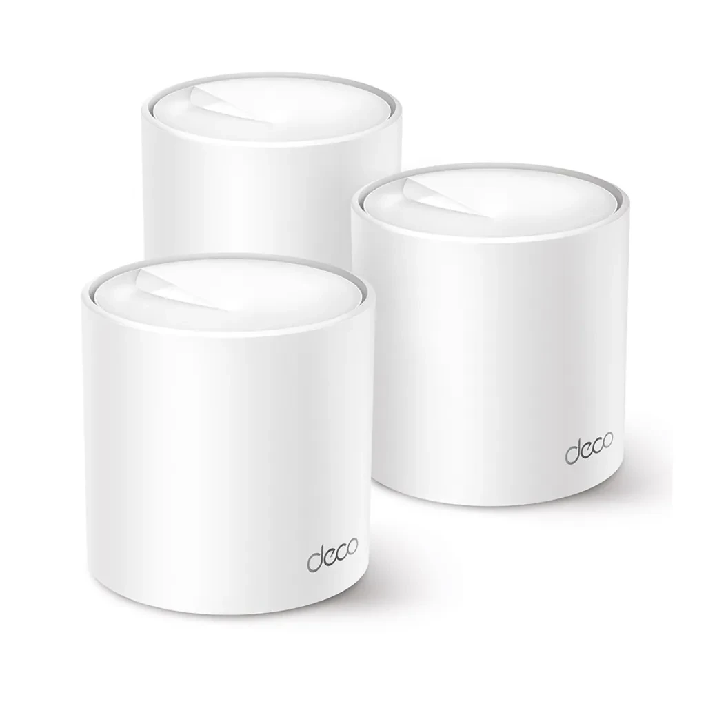 Deco X50(3-pack). Pack 3 Router WiFi 6 Home Mesh AX3000 doble banda (2402Mbps en 5GHz y 574Mbps en 2.4GHz) MU-MIMO 2x2 3 puertos 1Gb