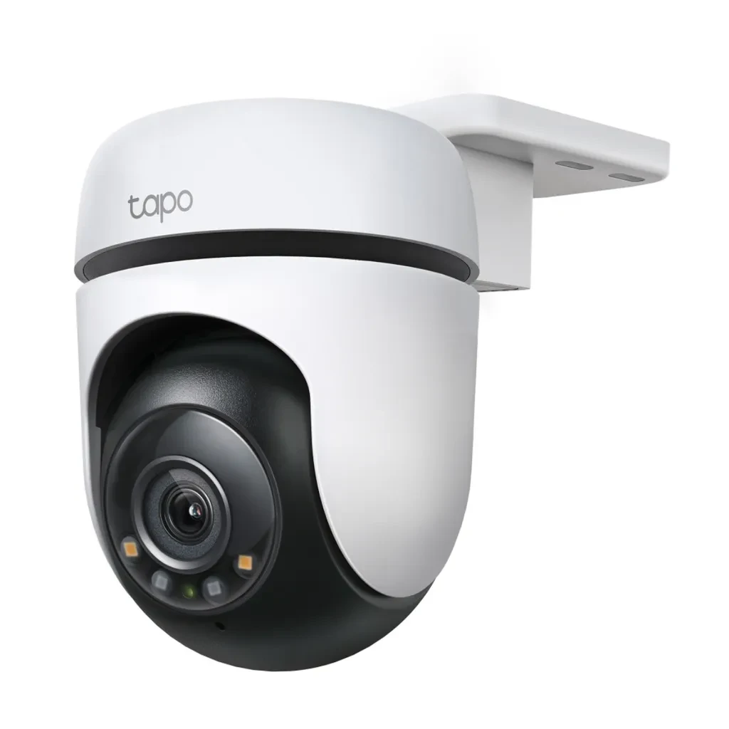 Tapo C510W. Cámara inteligente Wi-Fi PT de vigilancia 360° tipo mini domo función de seguimiento de personas visión nocturna a color protección IP65