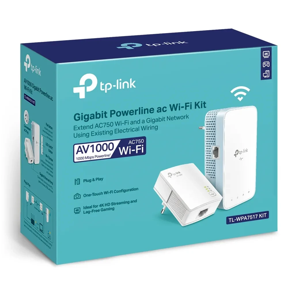TL-WPA7517KIT. Kit de Wi-Fi AV1000 Gigabit Powerline ac
