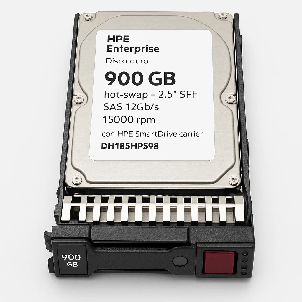 HPE Enterprise - Disco duro - 900 GB - hot-swap - 2.5" SFF - SAS 12Gb/s - 15000 rpm - con HPE SmartDrive carrier