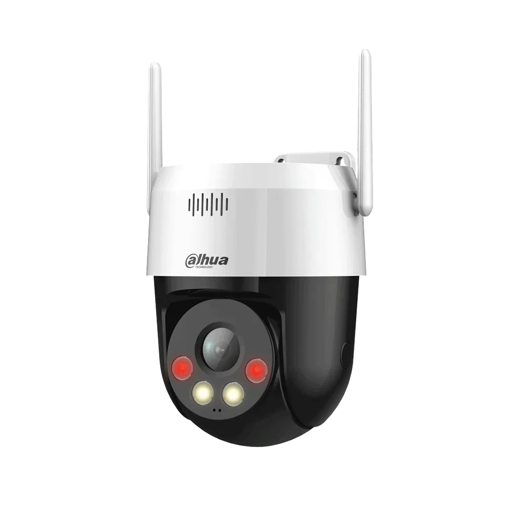 DH-P5AE-PV-0400B. Cámara WIFI Dahua PT 5MP lente fijo de 4mm Iluminación dual detección de persona y seguimiento, audio bidireccional protección IP66