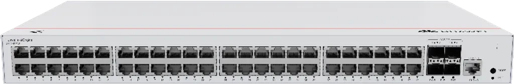 S220-48P4X. Switch Hauwei eKit 48 puertos PoE 10/100/1000Base-T 4 Puertos 10GE SFP+ 380W de potencia capacidad de conmutación de 176 Gbit/s capacidad de reenvió de paquetes de 131 Mpps