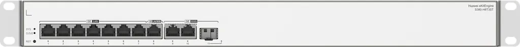 S380-H8T3ST. Gateway Huawei eKit 2 puerto WAN 8 puertos LAN 10/100/1000Base-T 1 puerto WAN SFP soporta 500 usuarios concurrentes, capaz de administrar hasta 128 APs