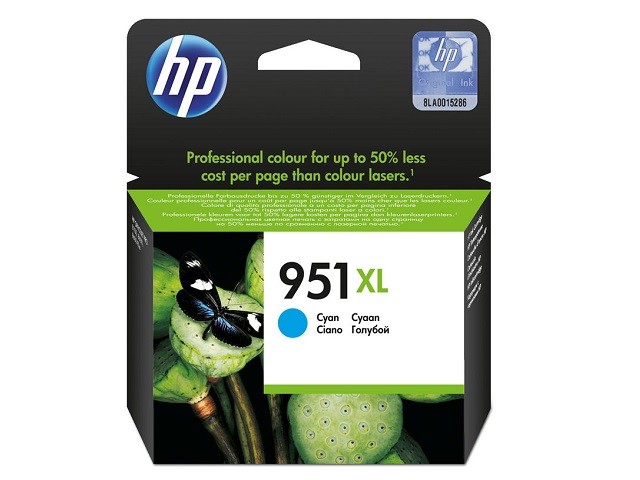 HP 951XL - 24 ml - Alto rendimiento - cián - original - cartucho de tinta - para Officejet Pro 251dw, 276dw, 8100, 8600, 8600 N911a, 8610, 8615, 8620, 8625, 8630