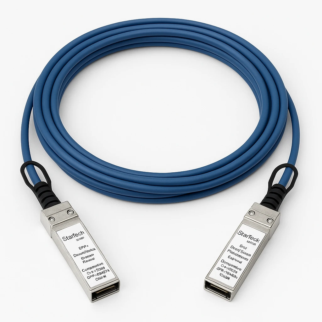 StarTech.com Cable de 5m SFP+ Direct Attach Twinax Pasivo Ethernet de 10 Gigabits Compatible con Cisco SFP-H10GB-CU5M - 10 GbE - Cable de conexión directa - SFP+ a SFP+ - 5 m - biaxial - para
