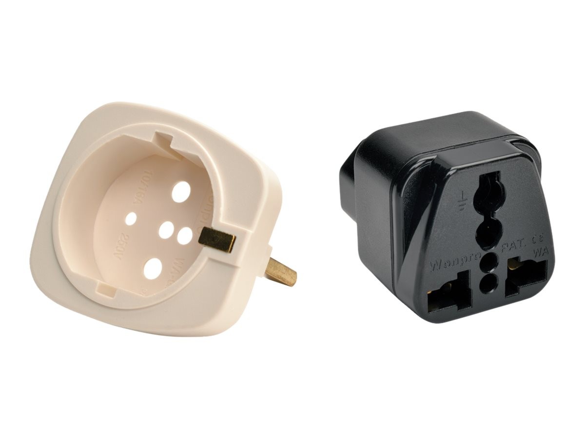 Eaton Tripp Lite Series Power Plug Adapter for IEC-320-C13 Outlets - Adaptador para conector de corriente - power CEE 7/7, NEMA 5-15 (H) a IEC 60320 C14