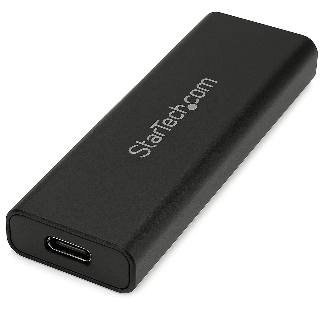 StarTech.com Caja Adaptador M.2 NGFF a USB 3.1 con Carcasa Protectora - Caja de SSD M.2 para SSDs M.2 SATA (SM21BMU31C3) - Caja de almacenamiento - M.2 - SATA 6Gb/s - USB 3.1 (Gen 2) - negro,