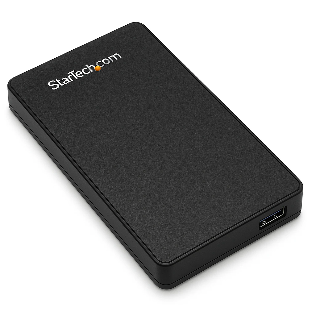 StarTech.com Caja Carcasa USB 3.0 de Disco Duro HDD SATA 3 III de 2,5 Pulgadas Externo con UASP - Caja de almacenamiento - 2.5" - SATA 6Gb/s - USB 3.0 - negro - para P/N: HB30AM4AB, USB3VDOCK
