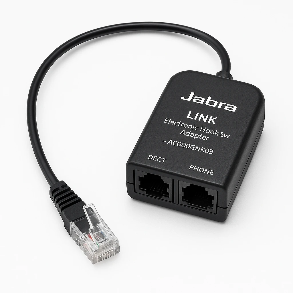 Jabra LINK - Adaptador de interruptor de gancho electrónico para auriculares inalámbricos, teléfono VoIP - para Cisco IP Conference Phone 7832, 8832; IP Phone 78XX, 88XX; Unified Wireless IP 