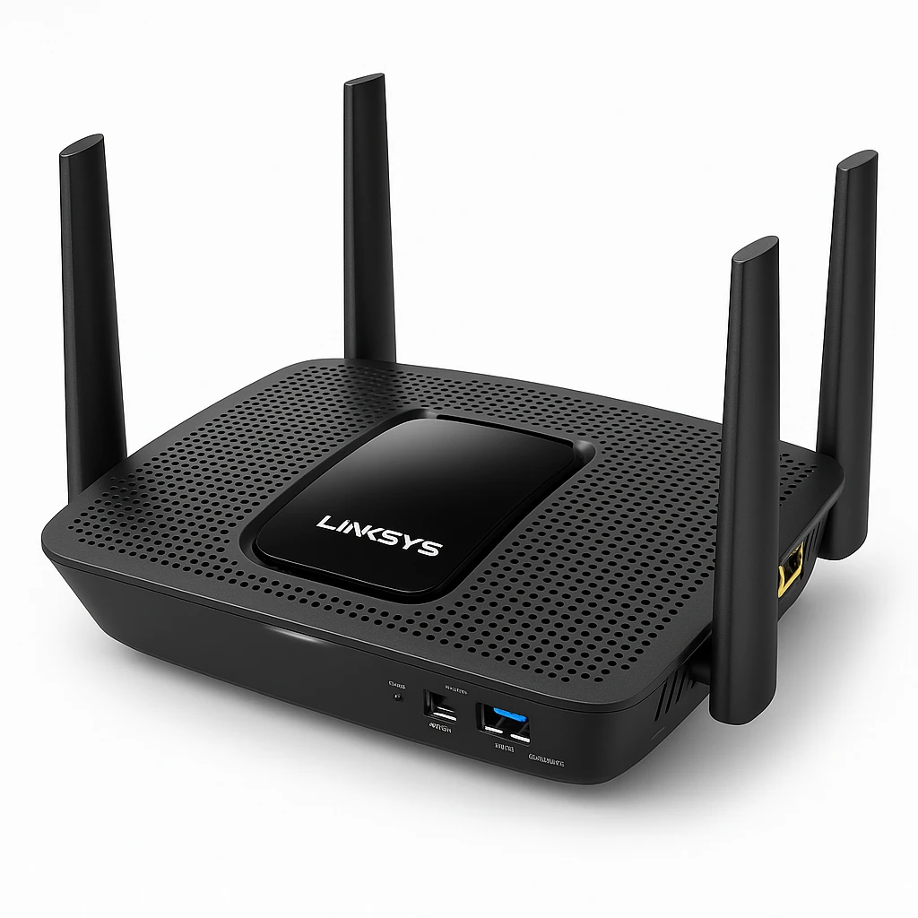 Linksys EA8300 - Enrutador inalámbrico - Max-Stream AC2200 Mbps - conmutador de 4 puertos - USB 3.0 - GigE - 802.11a/b/g/n/ac - Doble banda - Tri-Band Router - MU-MIMO technology