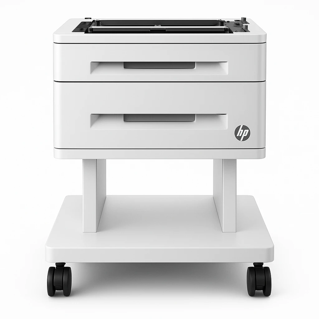HP Paper Feeder and Stand - Base para impresora con alimentador de soportes - 2550 hojas en 2 bandeja(s) - para LaserJet Enterprise MFP M634; LaserJet Enterprise Flow MFP M634, MFP M635, MFP 