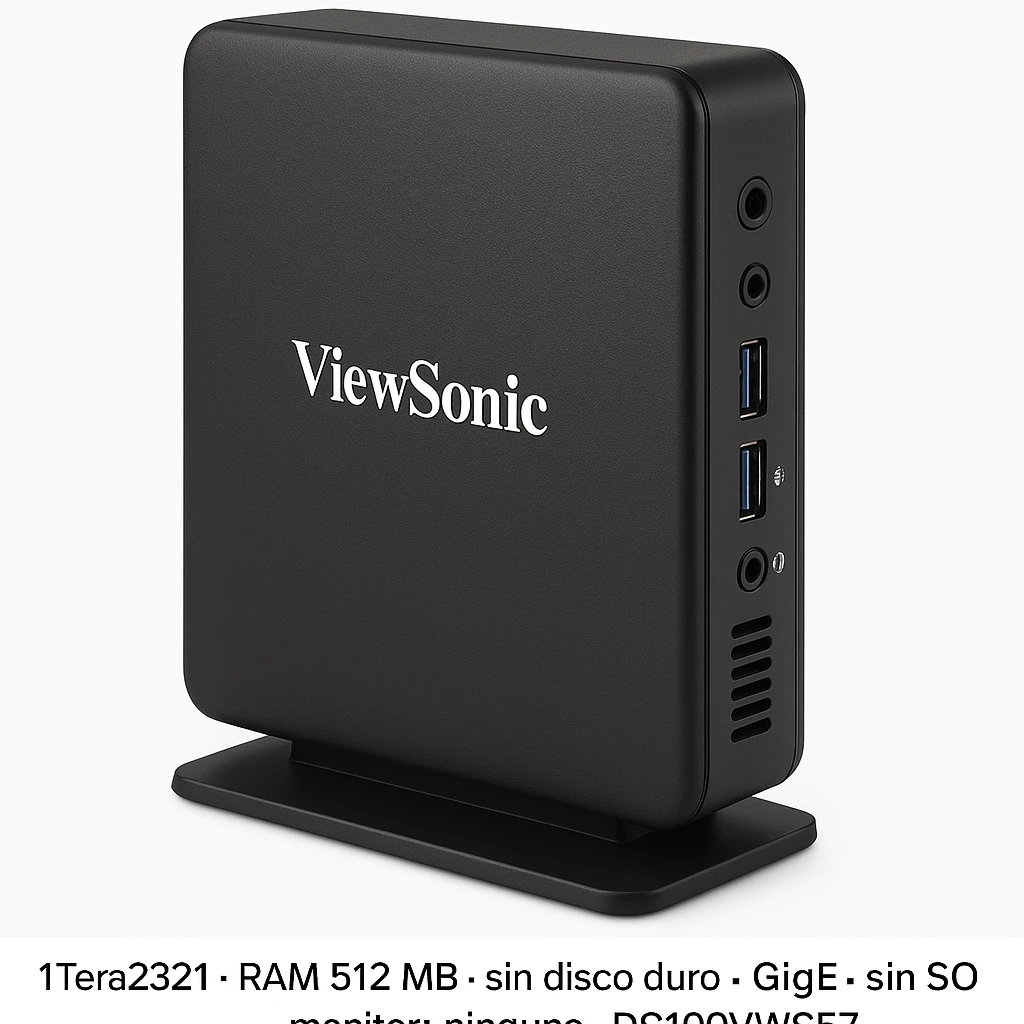 ViewSonic SC-Z55 - Cliente ligero - factor de forma ultrapequeño - 1 Tera2321 - RAM 512 MB - sin disco duro - GigE - sin SO - monitor: ninguno