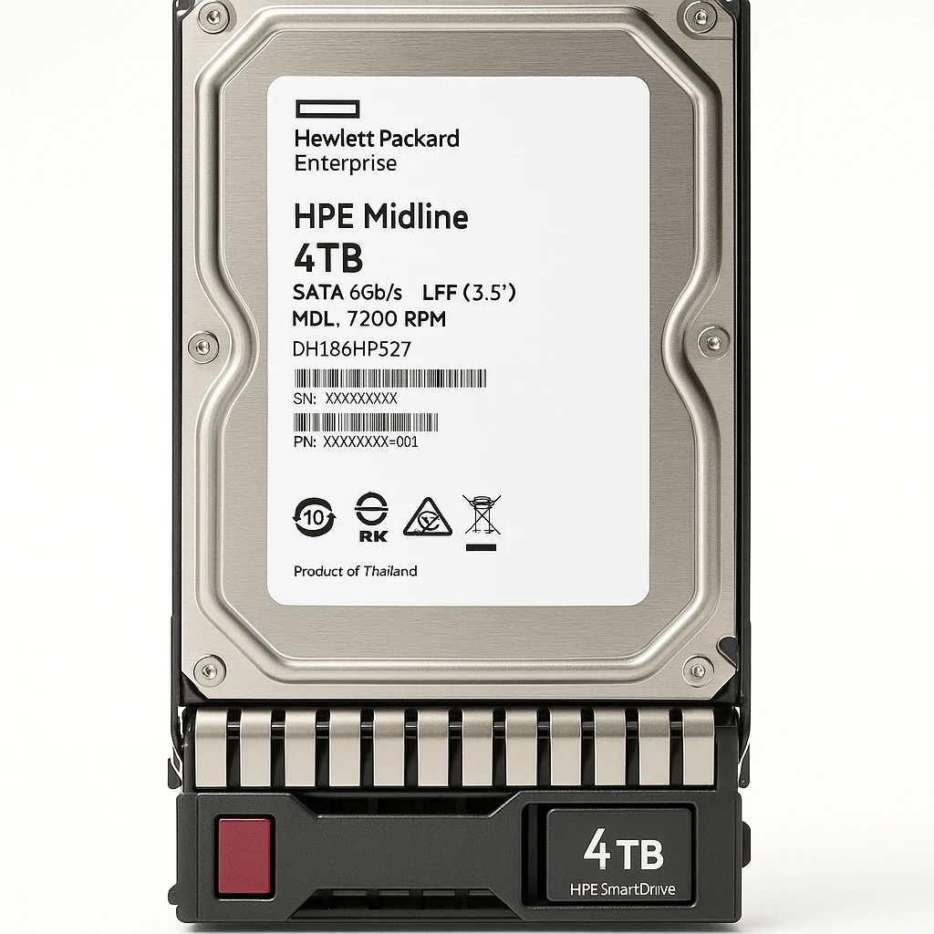 HPE Midline - Disco duro - 4 TB - hot-swap - 3.5" LFF - SATA 6Gb/s - 7200 rpm - con HPE SmartDrive carrier