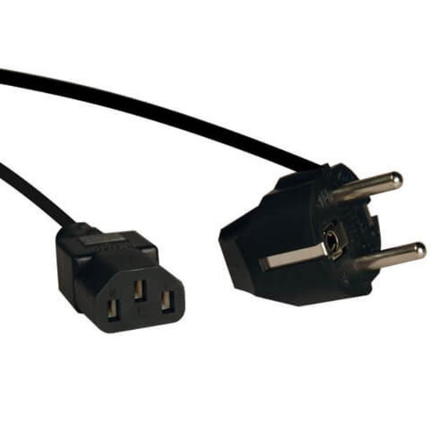 Eaton Tripp Lite Series European Computer Power Cord, C13 to Schuko, 10A, 250V, 17 AWG, 6 ft. (1.83 m), Black - Cable de alimentación - power IEC 60320 C13 a power CEE 7/7 (M) - CA 250 V - 1.