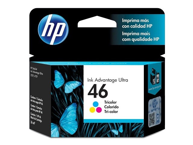 HP 46 - Color (cian con base de tinte, magenta con base de tinte, amarillo con base de tinte) - original - Ink Advantage - cartucho de tinta - para Deskjet Ink Advantage Ultra 2529, Ink Advan
