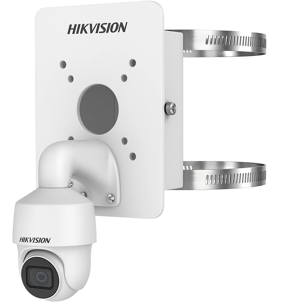 Hikvision DS-1275ZJ-SUS - Montura para cámara - instalable en columna - blanco - para Pro Series DS-2CD2T87; Pro Series EasyIP 2.0 Plus with AcuSense; 4.0 with ColorVu