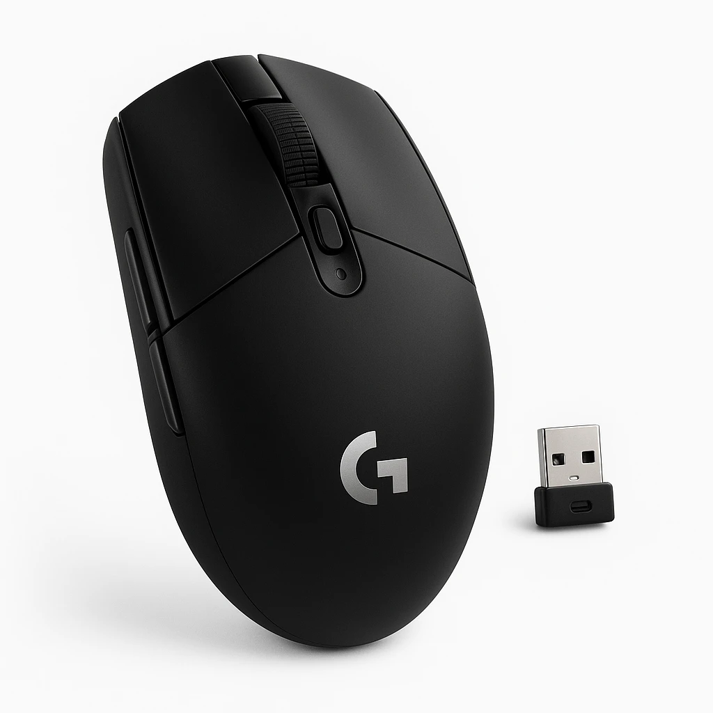 Logitech G G305 - Ratón - óptico - 6 botones - inalámbrico - 2.4 GHz - receptor inalámbrico USB - negro