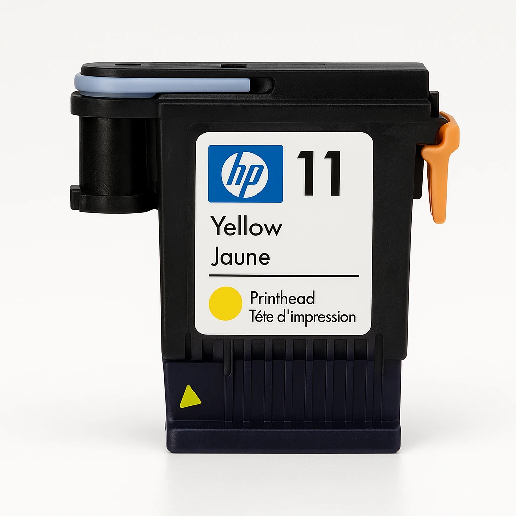 HP 11 - Amarillo - cabezal de impresión - para Business Inkjet 1000, 1100, 1200, 2300, 2800; DesignJet 110, 70; Officejet Pro K850