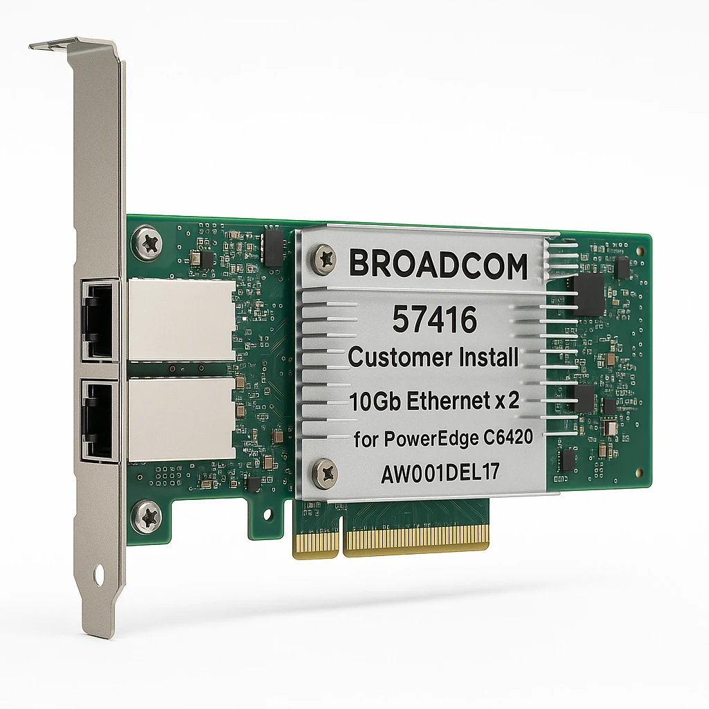 Broadcom 57416 - Customer Install - adaptador de red - PCIe perfil bajo - 10Gb Ethernet x 2 - para PowerEdge C6420