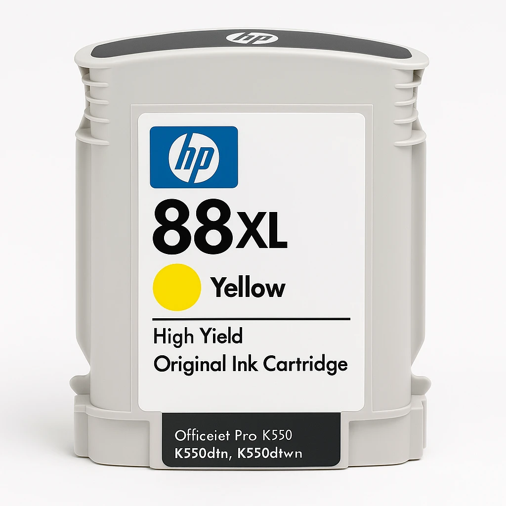 HP 88XL - 17.1 ml - Alto rendimiento - amarillo - original - cartucho de tinta - para Officejet Pro K550, K550dtn, K550dtwn