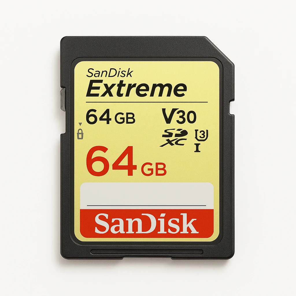 SanDisk Extreme - Tarjeta de memoria flash - 64 GB - Video Class V30 / UHS-I U3 / Class10 - SDXC UHS-I