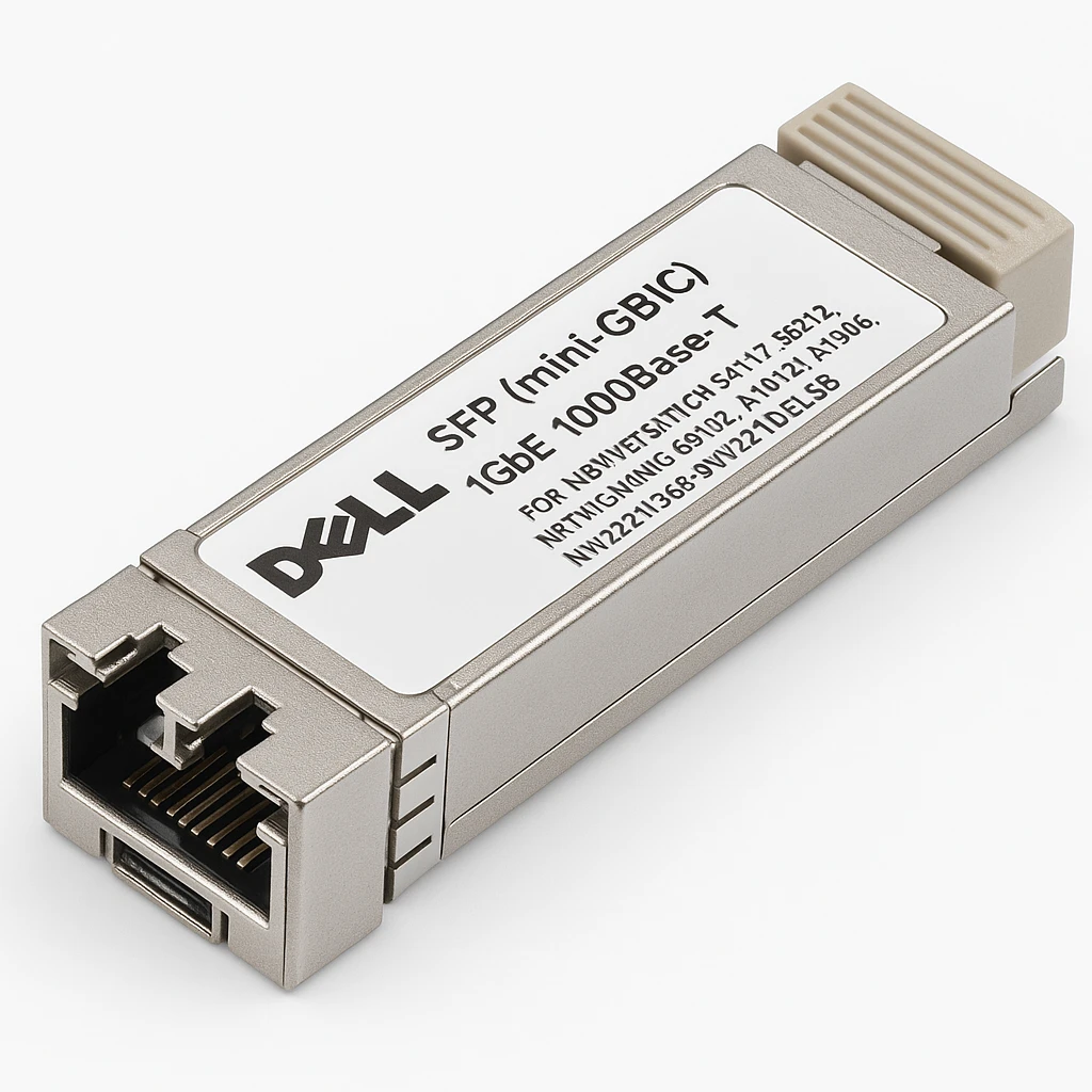 Dell - Módulo de transceptor SFP (mini-GBIC) - 1GbE - 1000Base-T - para Networking N1148; PowerSwitch S4112, S5212, S5232, S5296; Networking N3132, X1026, X1052