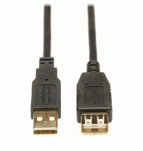 Eaton Tripp Lite Series 6ft USB 2.0 Hi-Speed Extension Cable Shielded A Male / Female 6' - Cable alargador USB - USB (M) a USB (H) - USB 2.0 - 1.83 m - negro