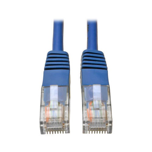 Eaton Tripp Lite Series Cat5e 350 MHz Molded (UTP) Ethernet Cable (RJ45 M/M), PoE - Blue, 3 ft. (0.91 m) - Cable de interconexión - RJ-45 (M) a RJ-45 (M) - 91 cm - UTP - CAT 5e - moldeado, tr