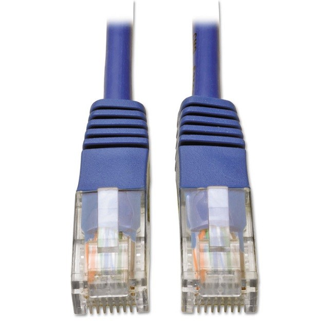 Eaton Tripp Lite Series Cat5e 350 MHz Molded (UTP) Ethernet Cable (RJ45 M/M), PoE - Blue, 2 ft. (0.61 m) - Cable de interconexión - RJ-45 (M) a RJ-45 (M) - 61 cm - UTP - CAT 5e - moldeado, tr