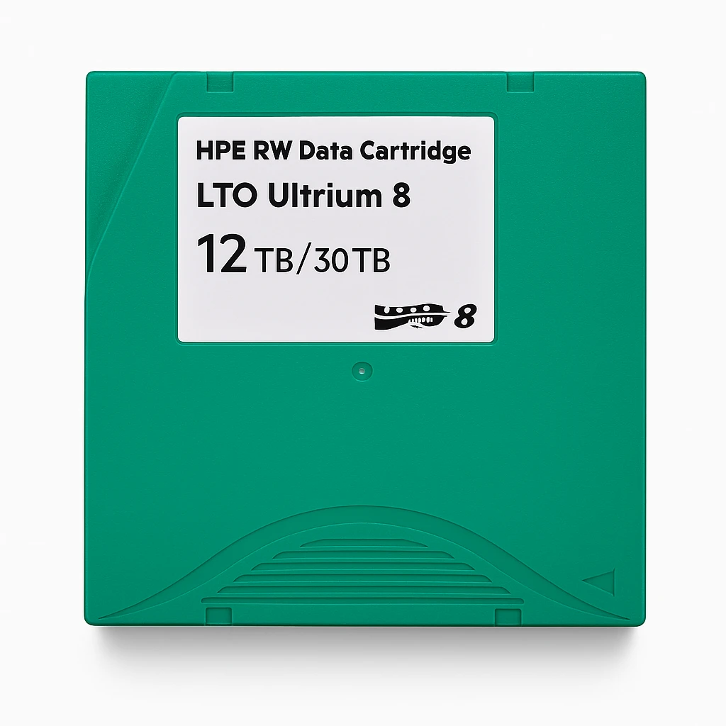 HPE RW Data Cartridge - LTO Ultrium 8 - 12 TB / 30 TB - verde - para StoreEver LTO-8 Ultrium 30750, LTO-8 Ultrium 30750 TAA