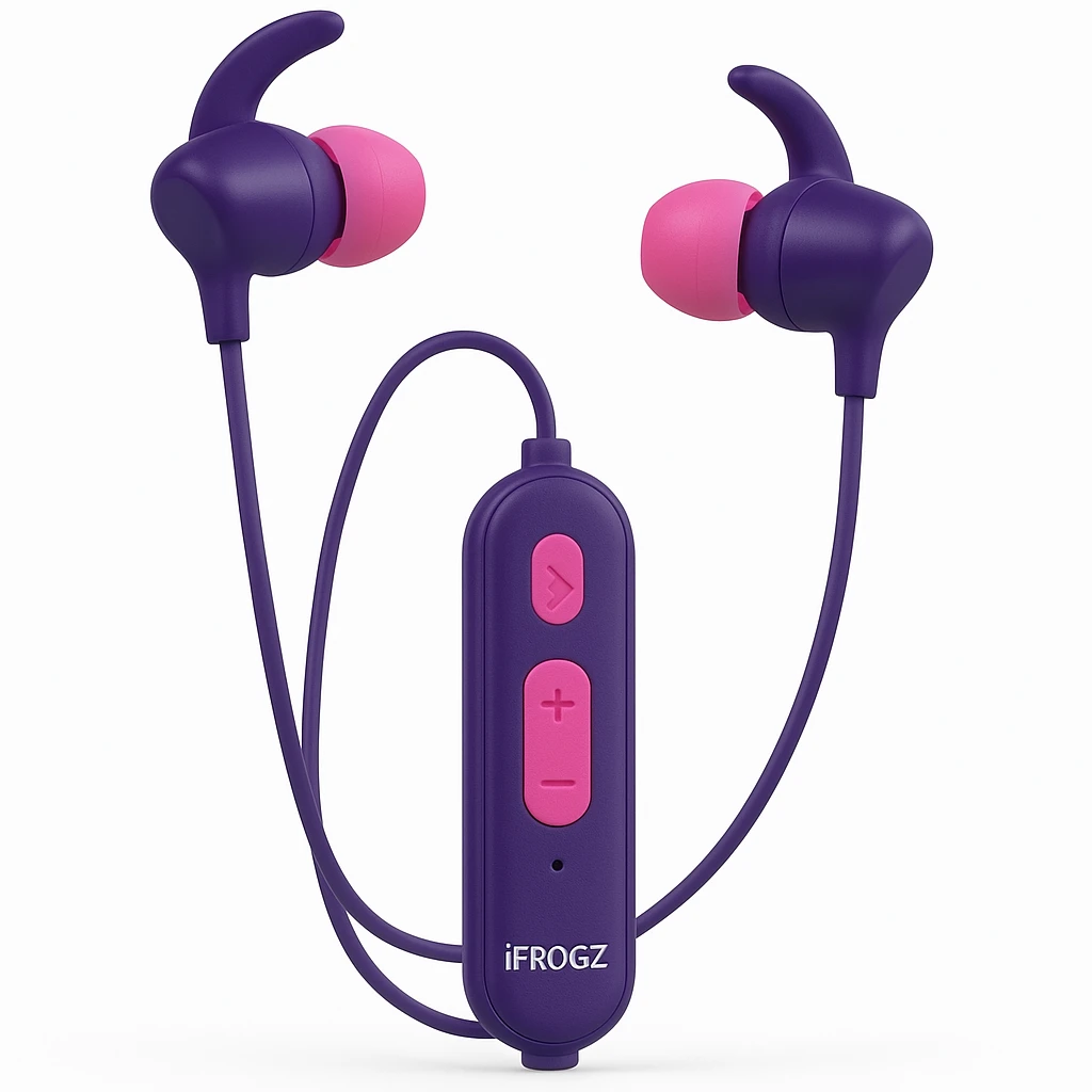 ifrogz Sound Hub Plugz - Auriculares internos con micro - en oreja - Bluetooth - inalámbrico - púrpura, rosa