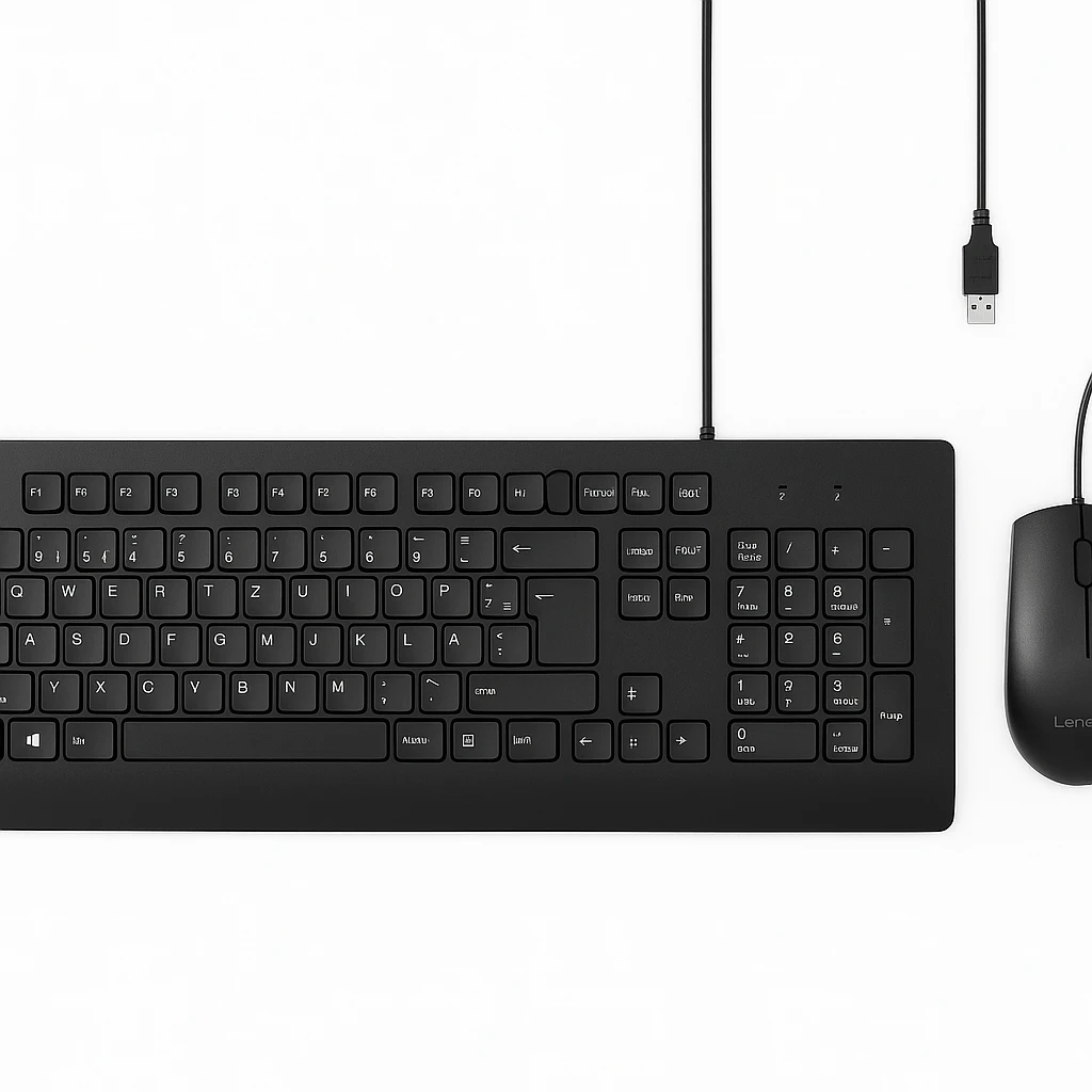 Lenovo Essential Wired Combo - Juego de teclado y ratón - USB - español