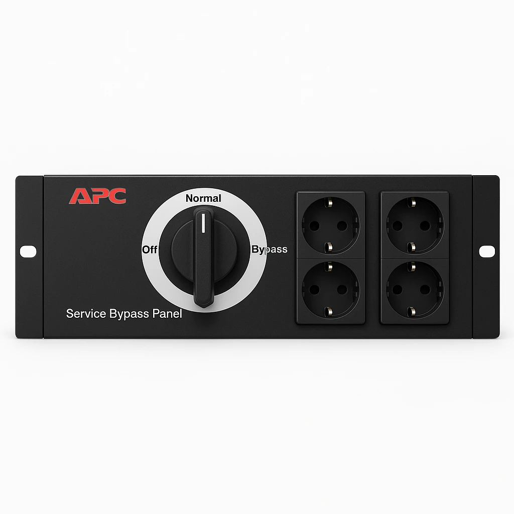 APC Service Bypass Panel - Interruptor bypass (montaje en bastidor) - CA 230 V - conectores de salida: 4 - 2U - 19" - negro - para Symmetra 4KVA, 6kVA