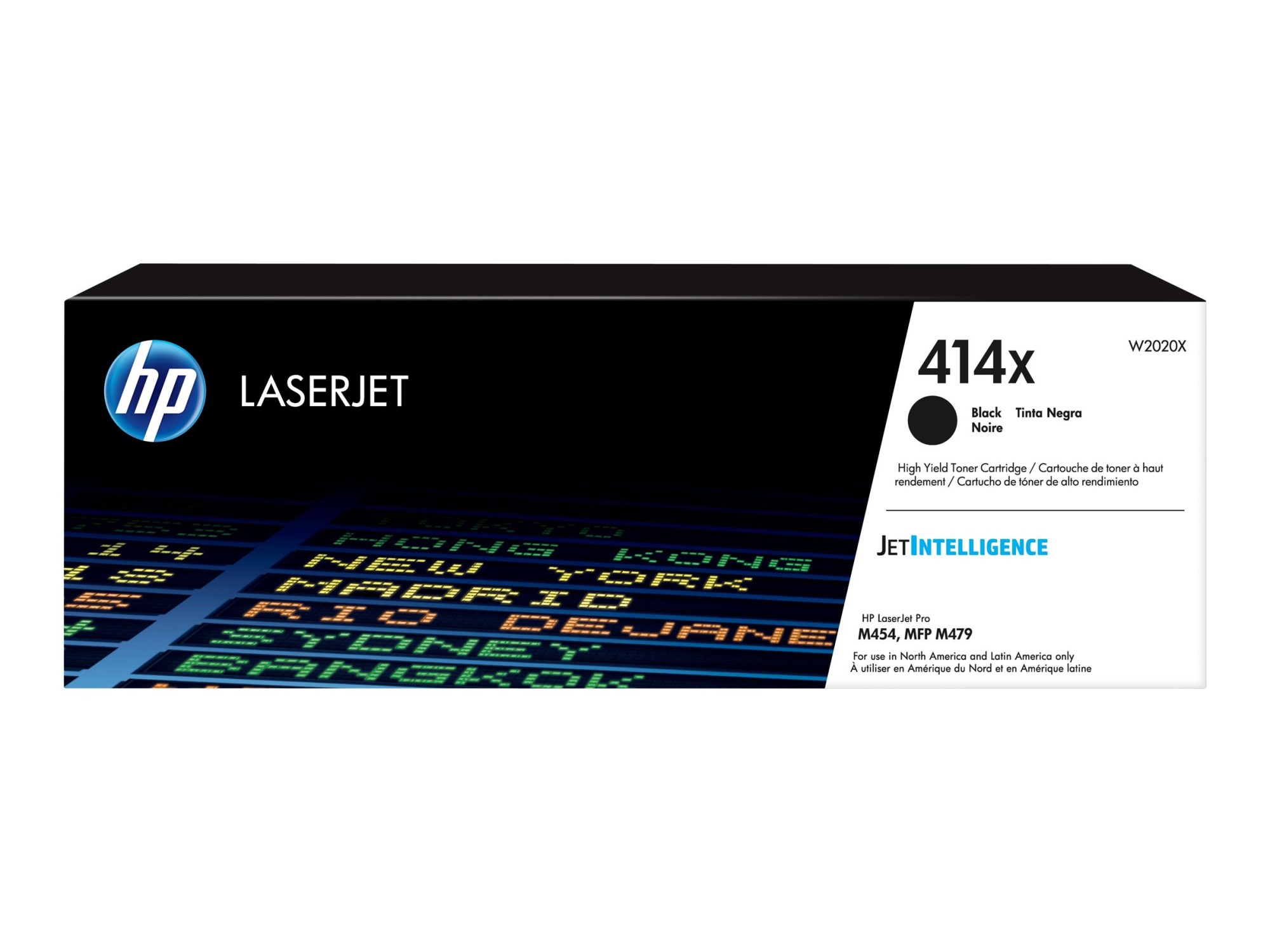 HP 414X - Alto rendimiento - negro - original - LaserJet - cartucho de tóner (W2020X) - para Color LaserJet Enterprise M455, MFP M480; Color LaserJet Pro M454, M479, MFP M479