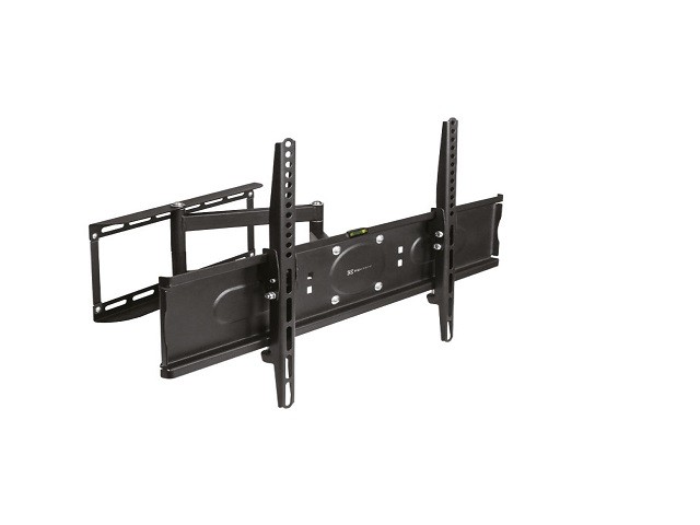 Klip Xtreme KPM-885 - Kit de montaje (placa de contacto, abrazadera de interfaz, brazo articulado doble) para LCD / panel de plasma - acero con pintura electrolítica - negro - tamaño de panta