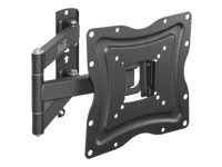Klip Xtreme KPM-875 - Kit de montaje (placa de contacto, soporte para montaje en pared, brazo oscilante doble) - para pantalla plana - acero con recubrimiento en polvo - negro - tamaño de pan