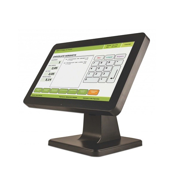 Logic Controls LE1015W - Monitor LCD - 15.6" - pantalla táctil - 1366 x 768 WXGA @ 60 Hz - 200 cd/m² - 600:1 - 12 ms - VGA - altavoces - negro