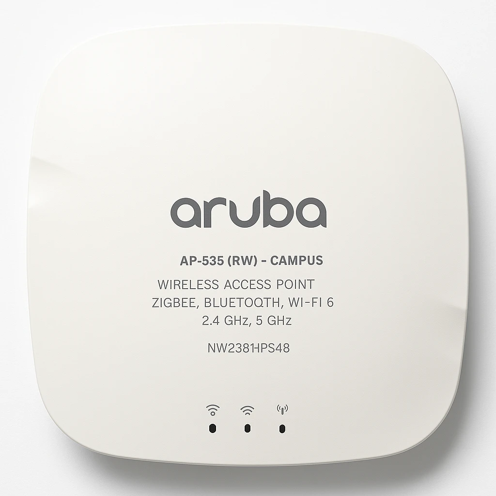 HPE Aruba AP-535 (RW) - Campus - punto de acceso inalámbrico - ZigBee, Bluetooth, Wi-Fi 6 - 2.4 GHz, 5 GHz