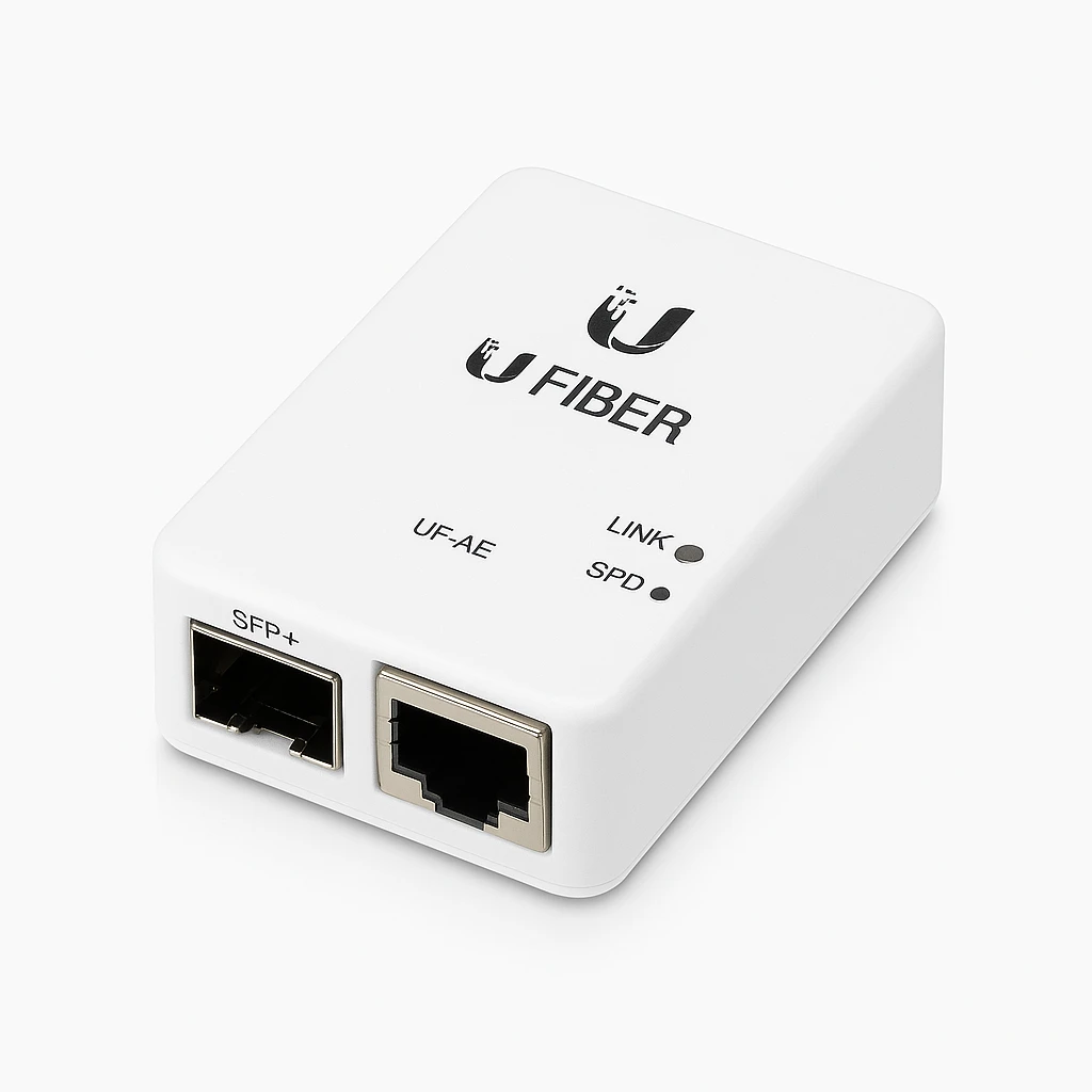 Ubiquiti U Fiber UF-AE - Conversor de soportes de fibra - 1GbE - 1000Base-T - SFP+ / RJ-45