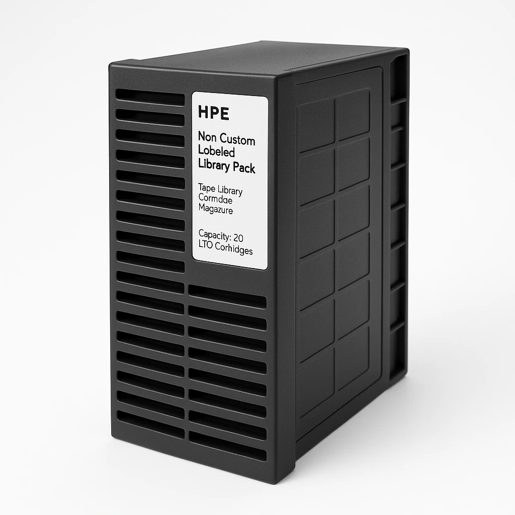 HPE Non Custom Labeled Library Pack - Cargador de cartuchos para biblioteca de almacenamiento - capacidad: 20 cintas LTO