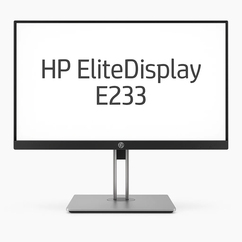 HP EliteDisplay E233 - Monitor LED - 23" - 1920 x 1080 Full HD (1080p) @ 60 Hz - IPS - 250 cd/m² - 1000:1 - 5 ms - HDMI, VGA, DisplayPort - negro, plata - Smart Buy