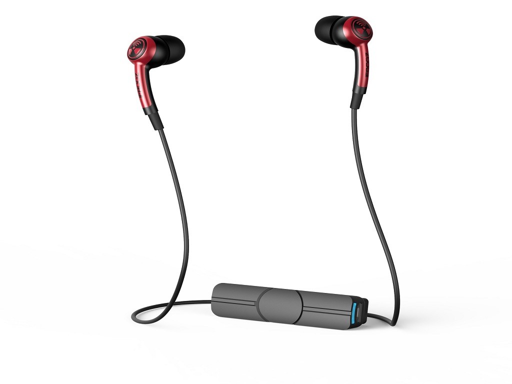 ifrogz Audio Plugz - Auriculares internos - en oreja - Bluetooth - inalámbrico - rojo