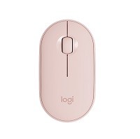 Logitech Pebble M350 - Ratón - óptico - 3 botones - inalámbrico - Bluetooth, 2.4 GHz - receptor inalámbrico USB - rosa