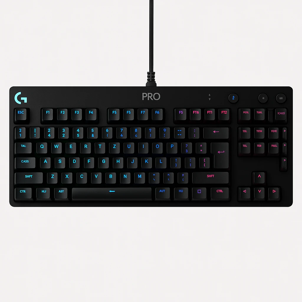 Logitech G Pro Mechanical Gaming Keyboard - Teclado - retroiluminación - USB - interruptor: GX Blue Clicky - negro