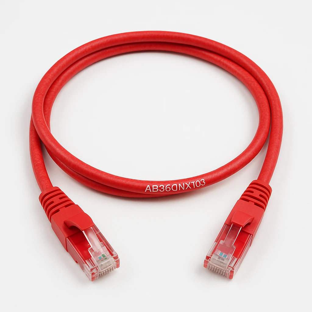 Nexxt - Cable de interconexión - RJ-45 (M) a RJ-45 (M) - 90 cm - UTP - CAT 5e - moldeado, trenzado - rojo