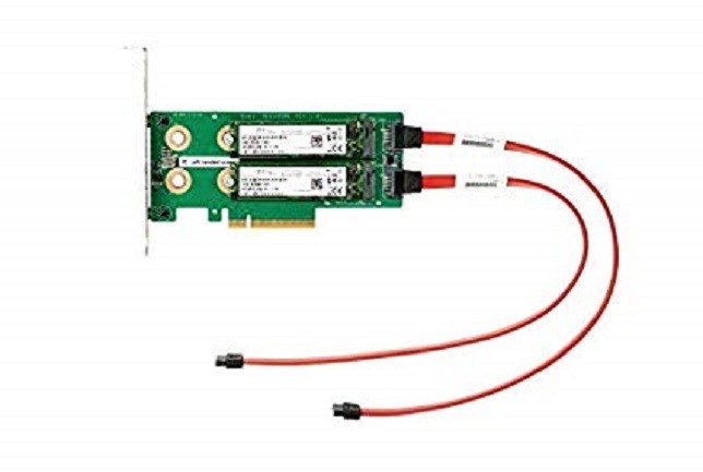 HPE Universal SATA HHHL M.2 Kit - Adaptador de interfaz - M.2 - M.2 Card - PCIe - para ProLiant DL20 Gen10, DL325 Gen10, DL345 Gen10, DL360 Gen10